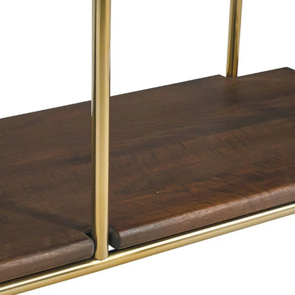 Waxed Mango with Walnut Finish Bookcase - Image 6