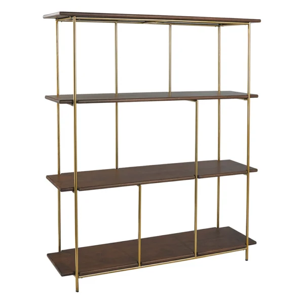 Waxed Mango with Walnut Finish Bookcase - Image 5