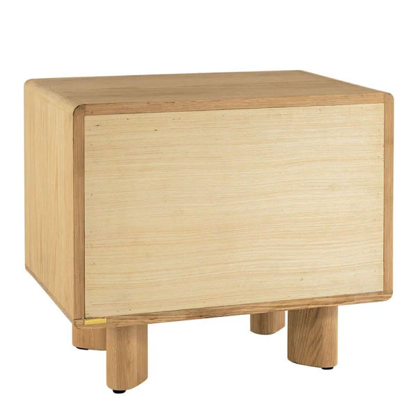 Reclaimed Rustic Light Oak Bedside Table - Image 7