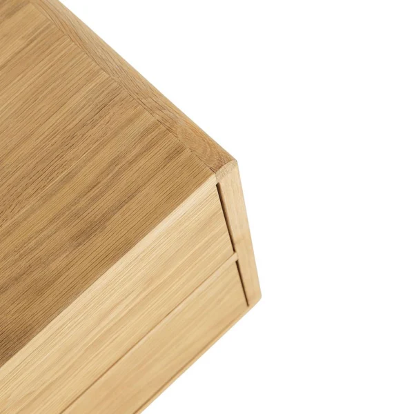 Reclaimed Rustic Light Oak Bedside Table - Image 6