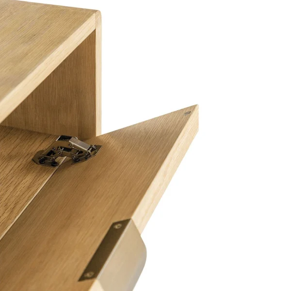 Reclaimed Rustic Light Oak Bedside Table - Image 5