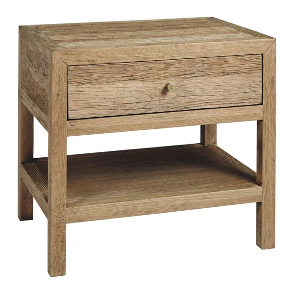 Natural Wood Grain Bedside Table - Image 2
