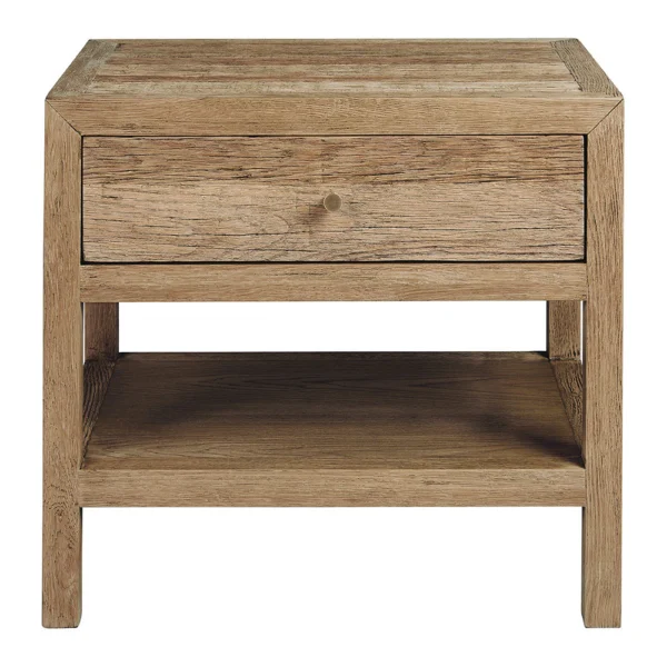 Natural Wood Grain Bedside Table