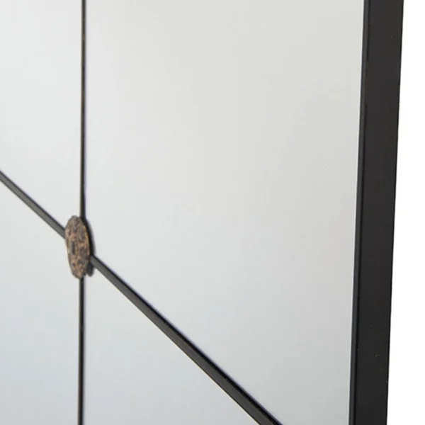 Sophisticated Black Metal Square Mirror - Image 3