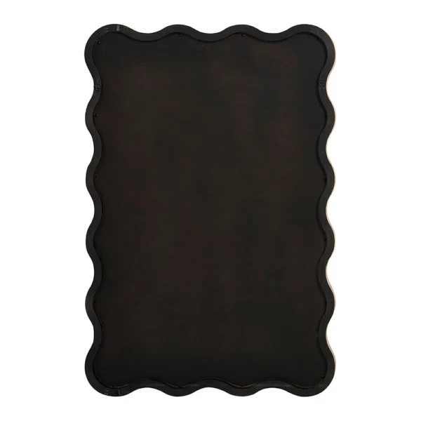 Elegant Wave Shape Bleached Wood Mirror - Image 4