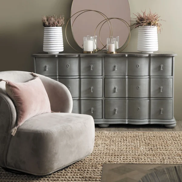 Elegant Rustic Large Chest of Drawers - Available in Two Colours - Image 4