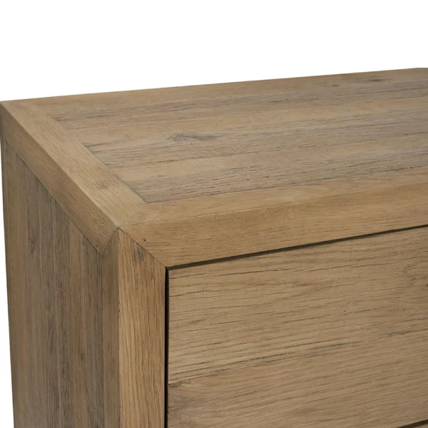 Rustic Natural Wood Grain Chest of Drawers – Image 3