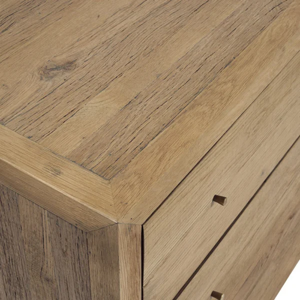 Rustic Natural Wood Grain Chest of Drawers – Image 4