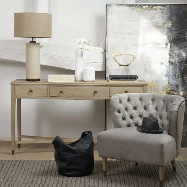 Curved Elegant Natural Console - Available in Two Colours - Image 3
