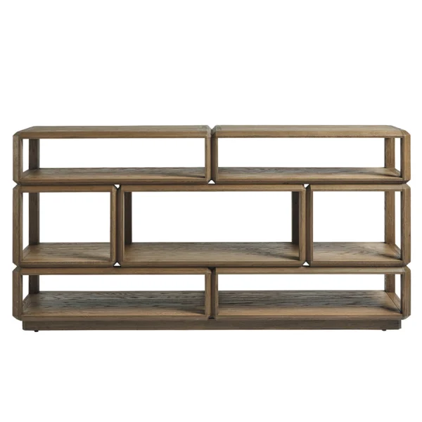 Sculptural Structure Oak Console