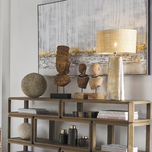 Sculptural Structure Oak Console - Image 6