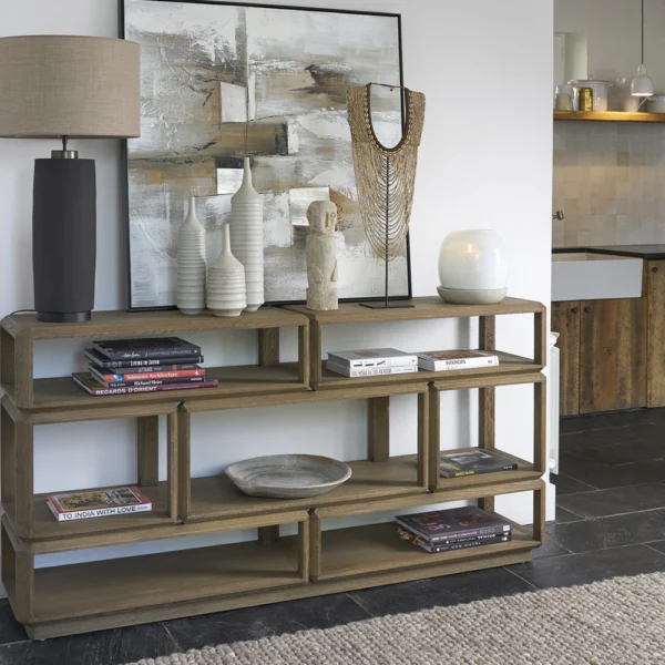 Sculptural Structure Oak Console - Image 4