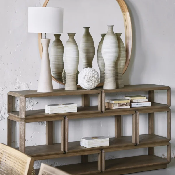 Sculptural Structure Oak Console - Image 5