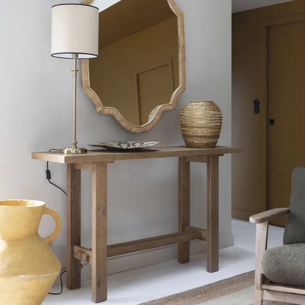 Rustic Light Oak Console - Image 7