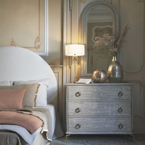 Neoclassical Hand-Patinated Wood Mirror - Image 2