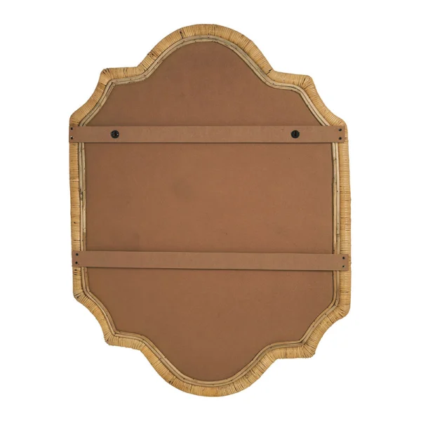 Refined Curved Hand-Woven Rattan Mirror - Image 3