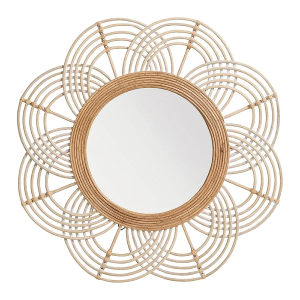 Sole Elegant Rattan Mirror - Available in Two Shapes