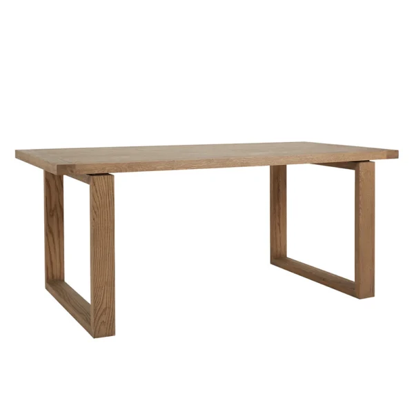Solid Geometric Oak Wood Table - Image 3