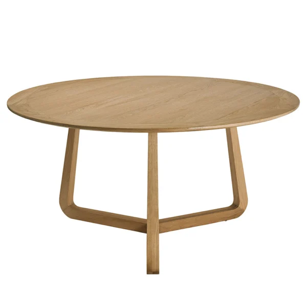 Elegant Light Oak Round Table - Available in Two Colours