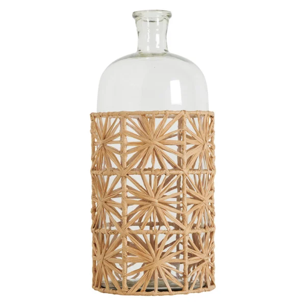 Glass and Raffia Demijohn Vase - Available in Three Sizes - Image 3