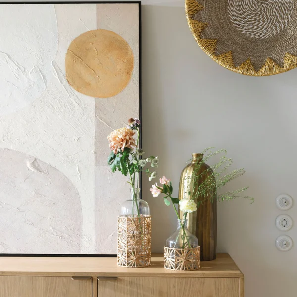 Glass and Raffia Demijohn Vase - Available in Three Sizes - Image 4