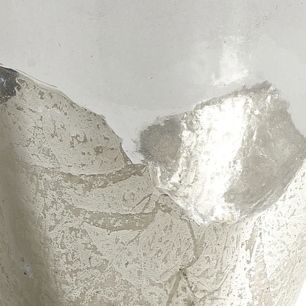 Elegant Clear Glass and Silver Demijohn Vase - Image 2