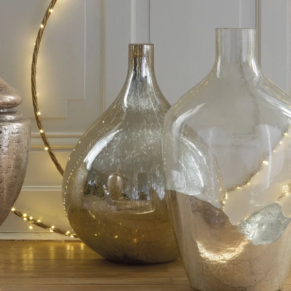 Carboy Gold-Plated Mercury Glass Vase - Image 3