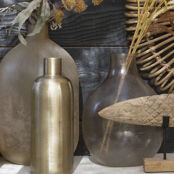 Frosted Pink Glass Demijohn Vase - Available in Two Sizes - Image 6