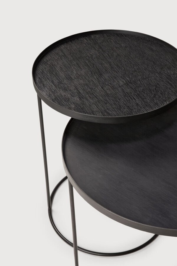 Elegant Black Side Table Set of 2 - Image 2