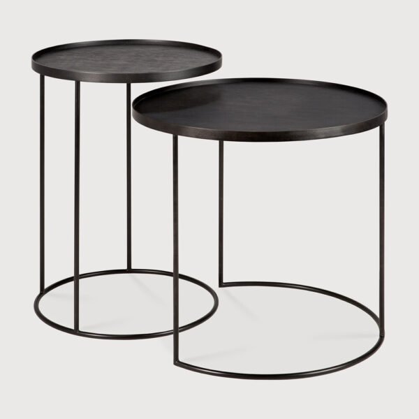 Elegant Black Side Table Set of 2 - Image 3