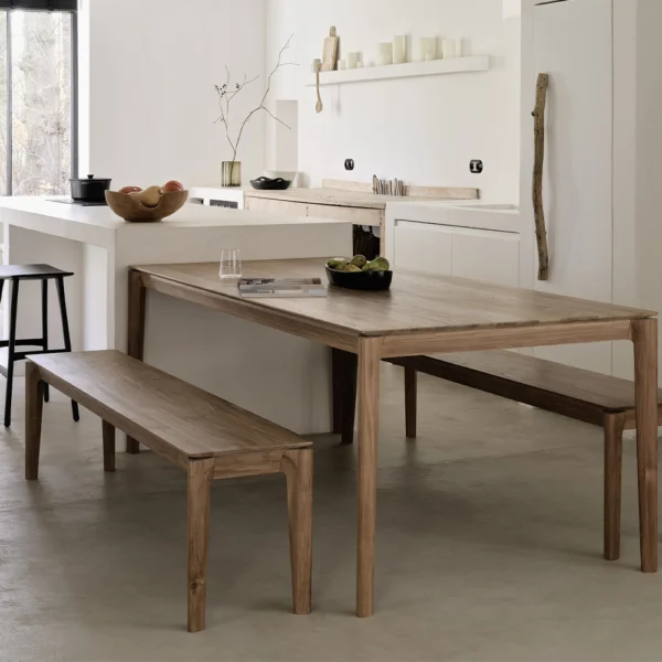 Timeless Styled Solid Teak Wood and Oak Bench - Available in different options - Image 5