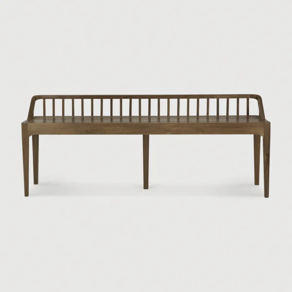 Rustic Reclaimed Teak and Oak Wood Bench - Available in Three Materials - Image 3