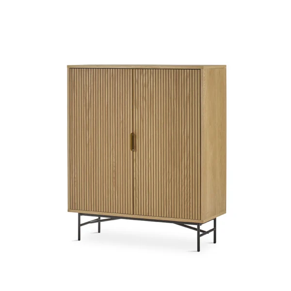 Grooved Wood Laminate Cabinet