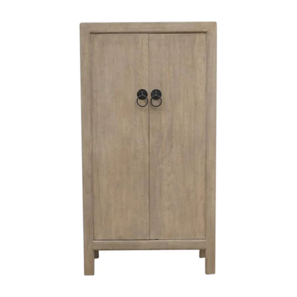 Rustic Old Poplar Wood Tall Cabinet