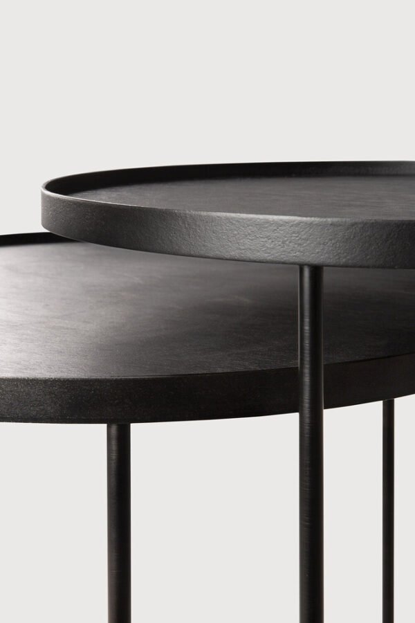 Elegant Black Side Table Set of 2 - Image 4
