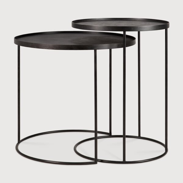 Elegant Black Side Table Set of 2 - Image 5