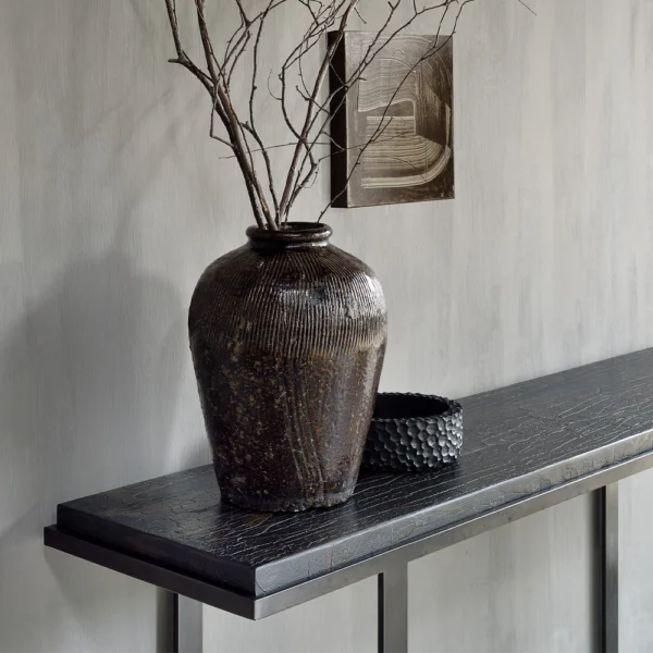 Refined Umber Textured Console Table - Available in Two Sizes - Image 4