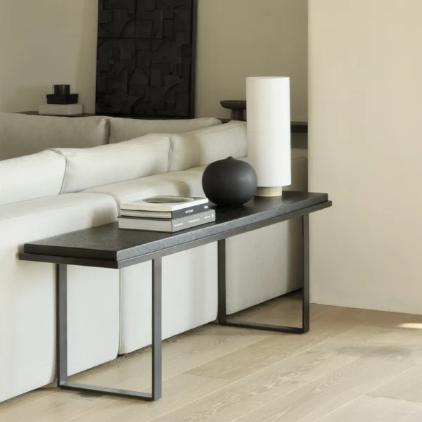 Refined Umber Textured Console Table - Available in Two Sizes - Image 2