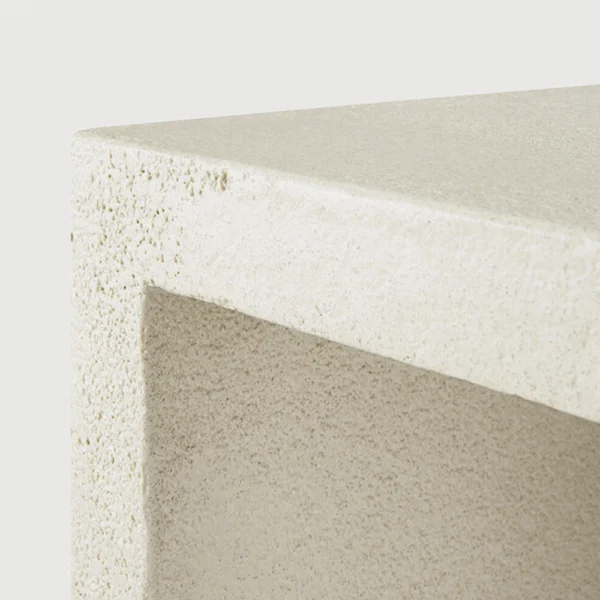 Minimalist Microcement Off White Console - Image 3