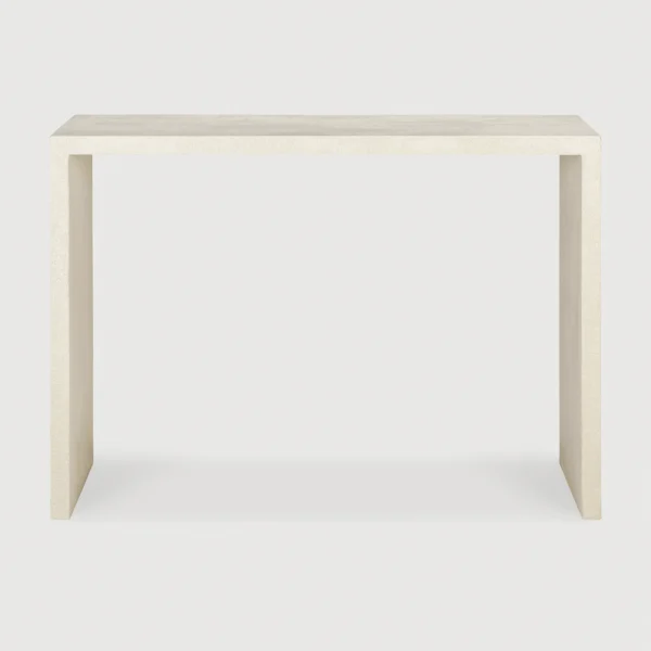 Minimalist Microcement Off White Console