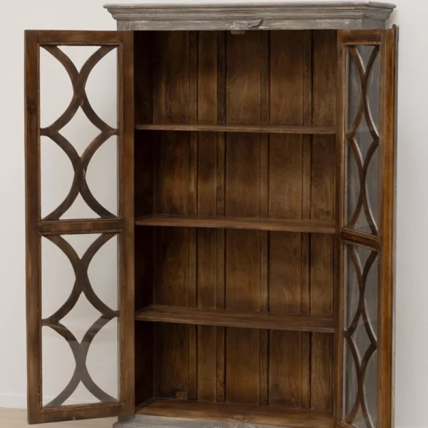 Tall Mango Wood Display Cabinet – Image 5