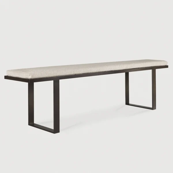 Stunning Metal and Natural Upholstery Bench - Image 3