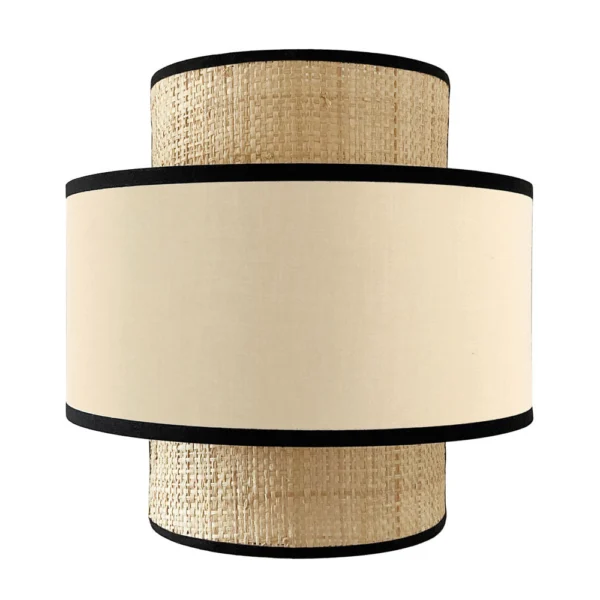 Refined Cotton and Raffia Wall Light