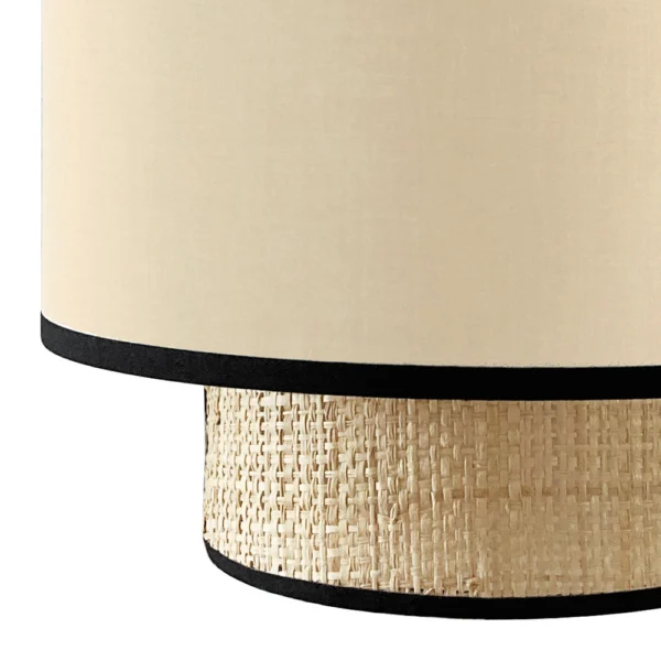 Refined Cotton and Raffia Wall Light - Image 2