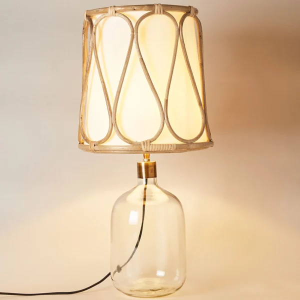 Transparent Contemporary Glass Lamp Base - Image 3