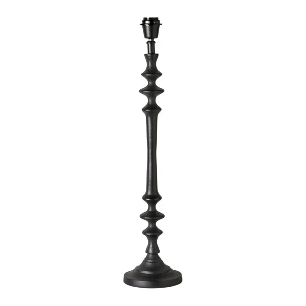 Elegant Matt Black Metal Lamp Base