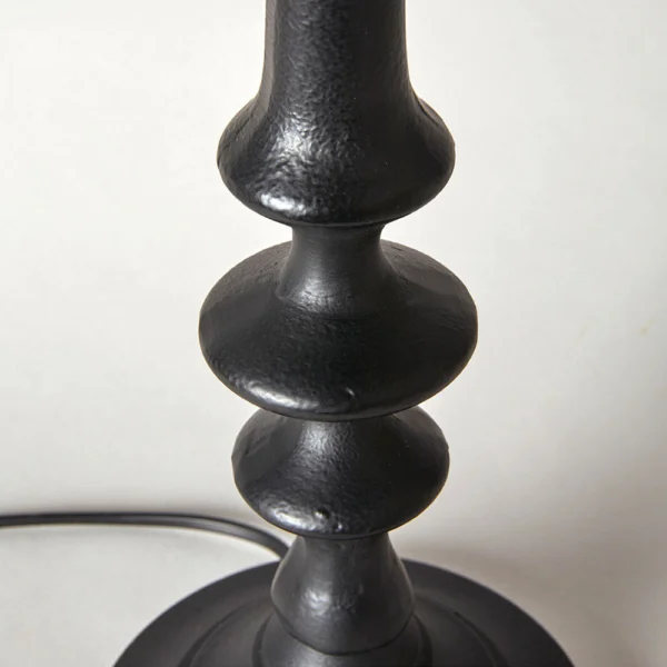 Elegant Matt Black Metal Lamp Base - Image 4