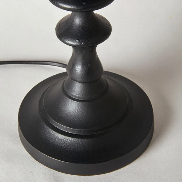 Elegant Matt Black Metal Lamp Base - Image 3