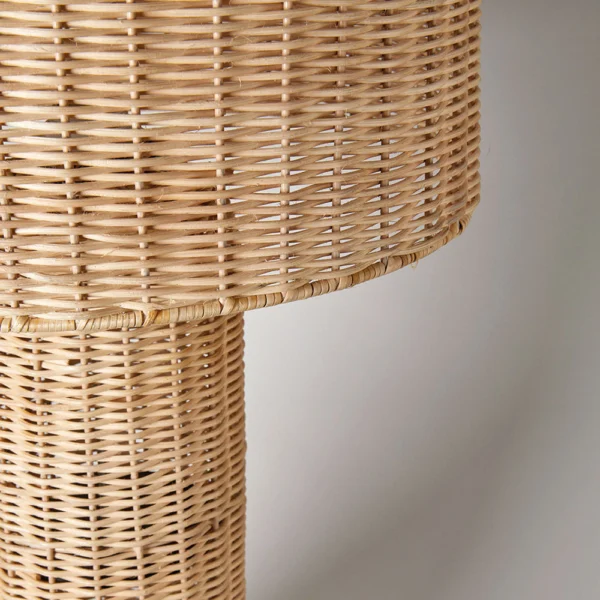 Rustic Woven Rattan Table Lamp - Image 3