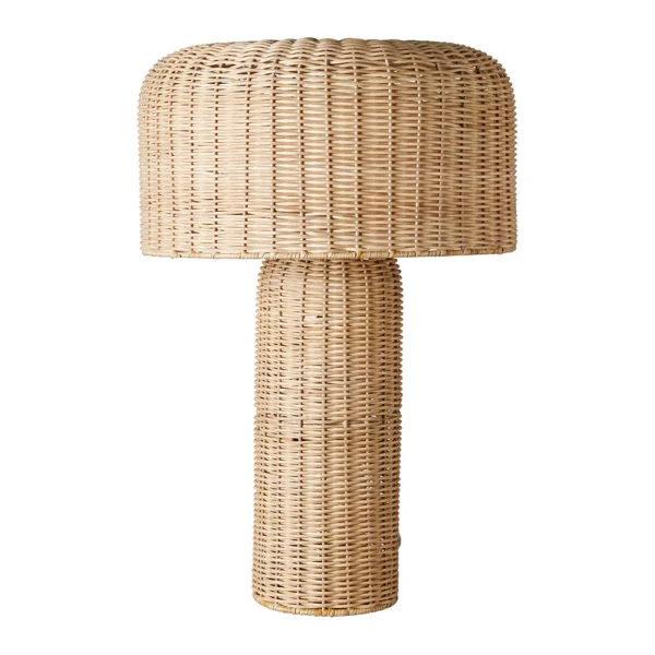 Rustic Woven Rattan Table Lamp